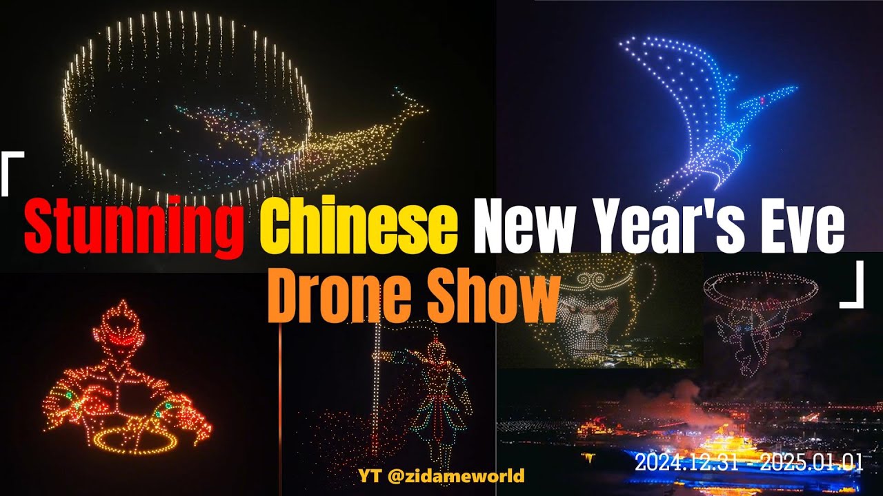 Shanghai new year drone show